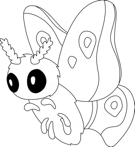 Moth Kids Coloring Page Great for Beginner Coloring Book 2514280 Vector Art at Vecteezy