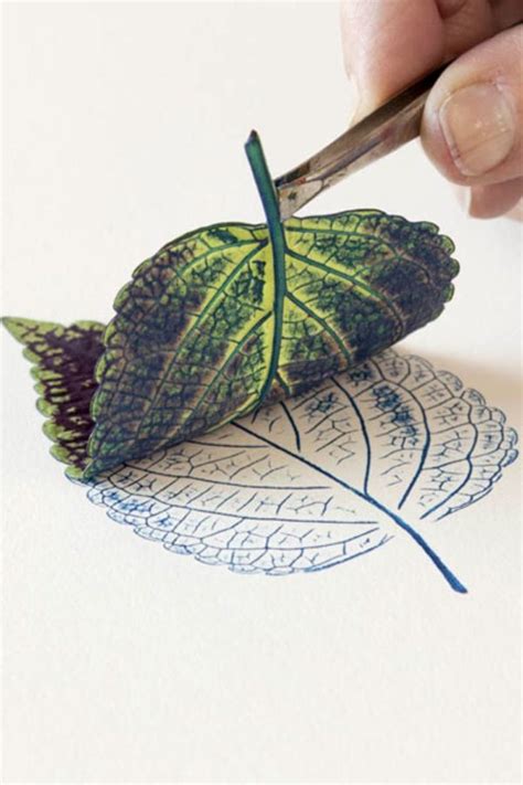 Create Beautiful Stationery with Leaf Printing