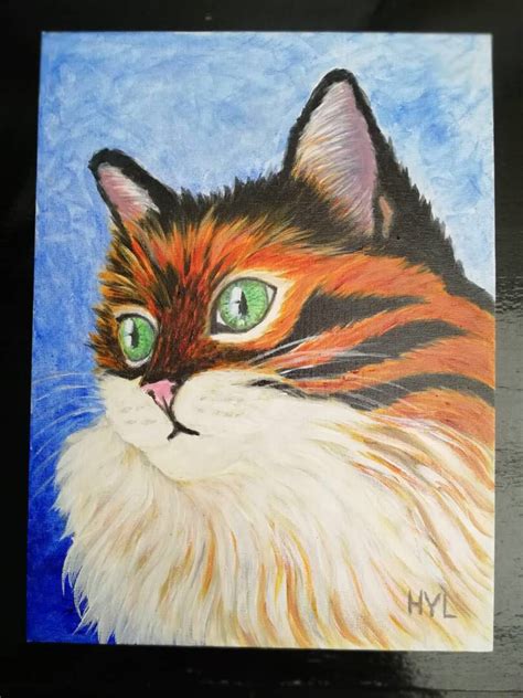 Cat Acrylic Painting at PaintingValley.com | Explore collection of Cat ...