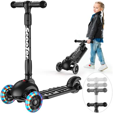 Buy GreentestScooter Foldable Adjustable Height Easy Turning 3 Wheel ...