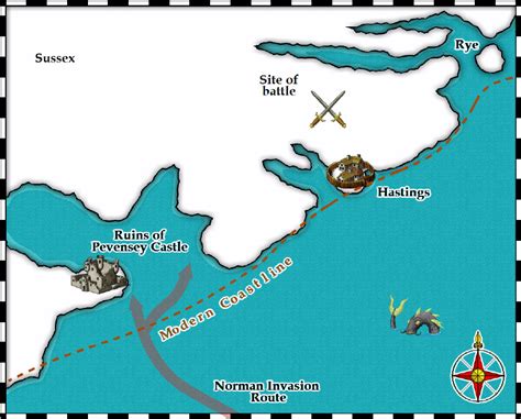 Battle Of Hastings Map