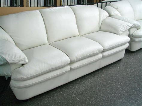 30 Ideas of White Leather Sofas