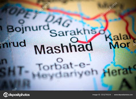 Mashhad, Iran on a map Stock Photo by ©aliceinwonderland2020 331270154