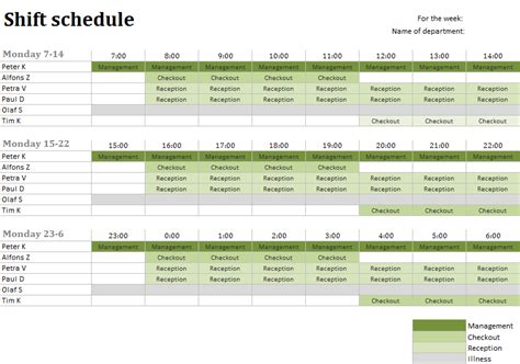 Amazing Weekly Duty Roster Format Excel Workout Log