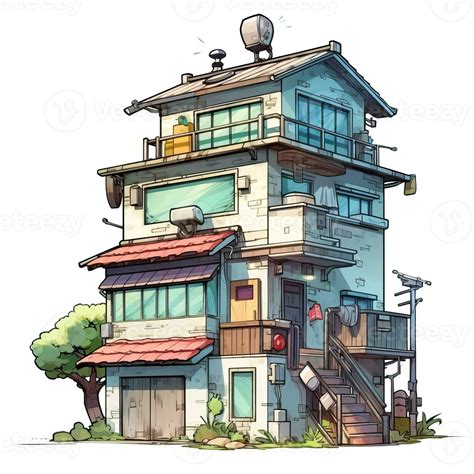 House anime style, House white background high quality ai image ...