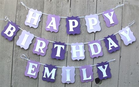 Happy Birthday Banner Birthday banner Personalized name