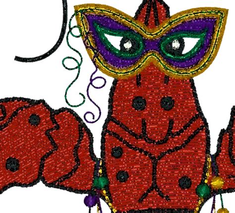 Mardi Gras Cajun Crawfish Digital Print PNG transparent printable art