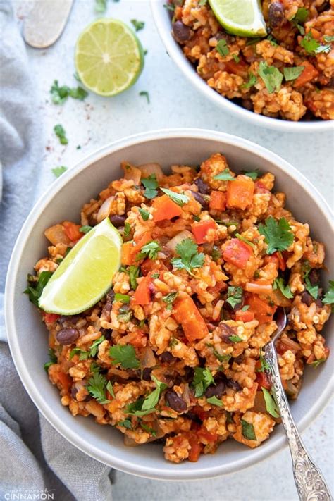 Mexican Ground Turkey Rice Bowls - Yummy Recipe