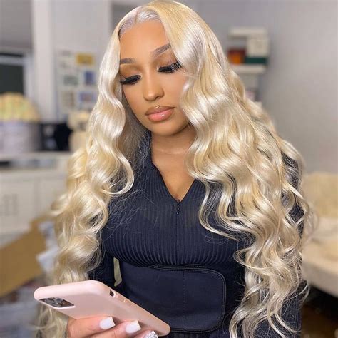 613 Frontal Wig Brazilian Straight Lace Front Human Hair Wigs For Black Women Honey Blonde Body ...