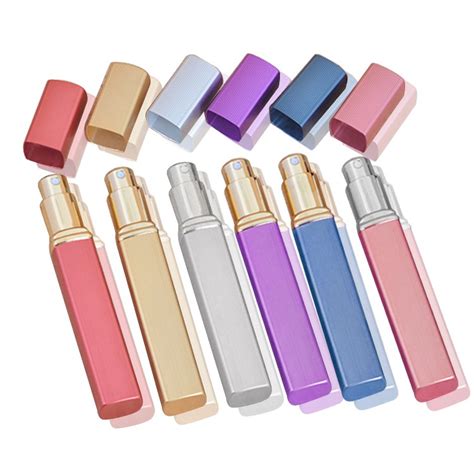 Fancy 12ml square pocket perfume vial glass perfume bottle with alum cover, High Quality perfume ...