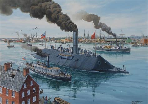 “Virginia’s Debut” Tom Freeman Civil War Artist Proof - CSS Virginia 1862 | Civil war ship ...