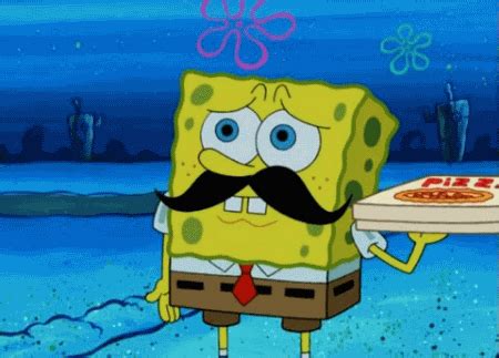 spongebob squarepants mustache gif | WiffleGif