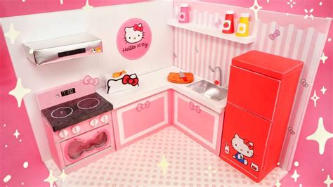 [DIY] Miniature Hello Kitty Kitchen 🎀 - YouTube