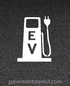 Electric Vehicle Parking Stencil - Pavement Stencil Company Canada