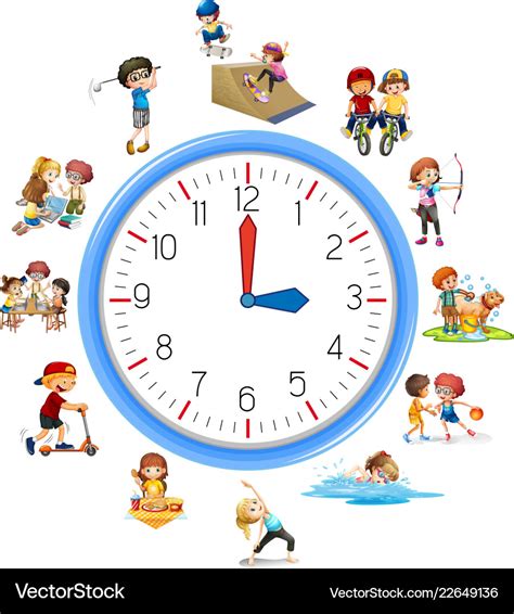 Time relate with activity Royalty Free Vector Image