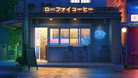 LoFi Late Night Coffee Shop [3840x2160] : r/wallpaper