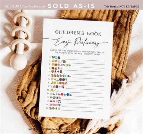 Minimalist Children's Book Emoji Baby Book Emoji | Etsy