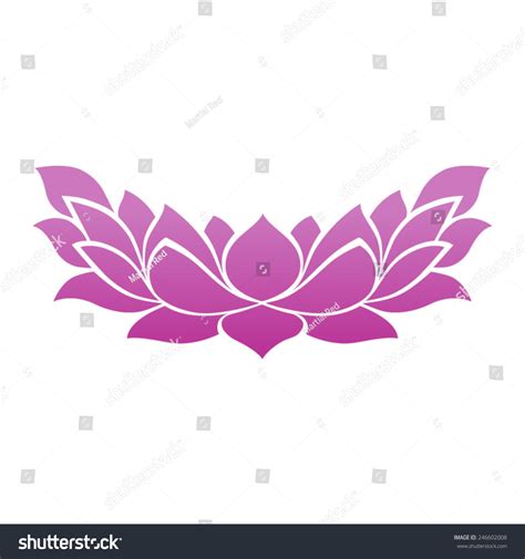 Lotus Flower Blossom Tattoo Icon Zen Stock Vector (Royalty Free ...