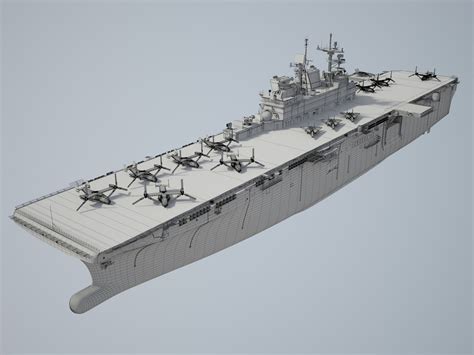 USS America LHA-6 Carrier 3D Model by SQUIR