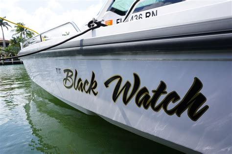 Custom Vinyl Boat Lettering | On The Spot Designers | Decals & Stickers