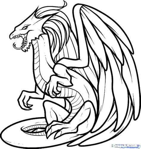 Scary Dragon Drawing | Free download on ClipArtMag