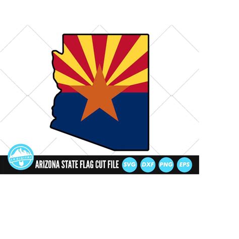 Arizona Map State Outline Flag SVG Files | Arizona Flag Cut - Inspire ...