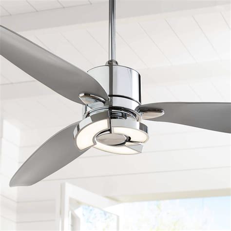 Buy Possini Euro Design 56" Vengeance Modern Indoor Ceiling Fan 3 Blade LED Light Remote Control ...