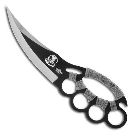 Dark Assassin Knuckle Knife - Thin Combat Chakra Blades - Ninja Knuckle ...