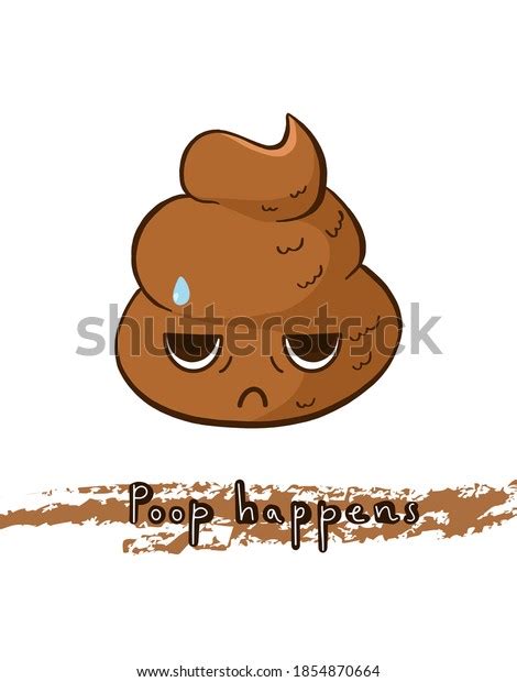 Vector Print Sad Poop Emoji Poop Stock Vector (Royalty Free) 1854870664 ...