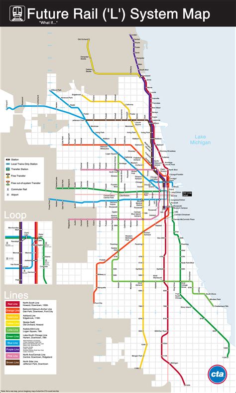 Chicago Cta Train Map - Map Of New Hampshire