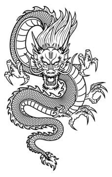 Chinese Dragon Tattoo Clipart