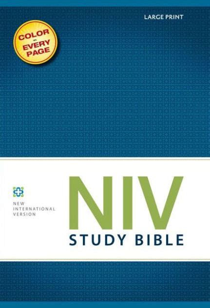 NIV Study Bible, Large Print by Zondervan, Hardcover | Barnes & Noble®