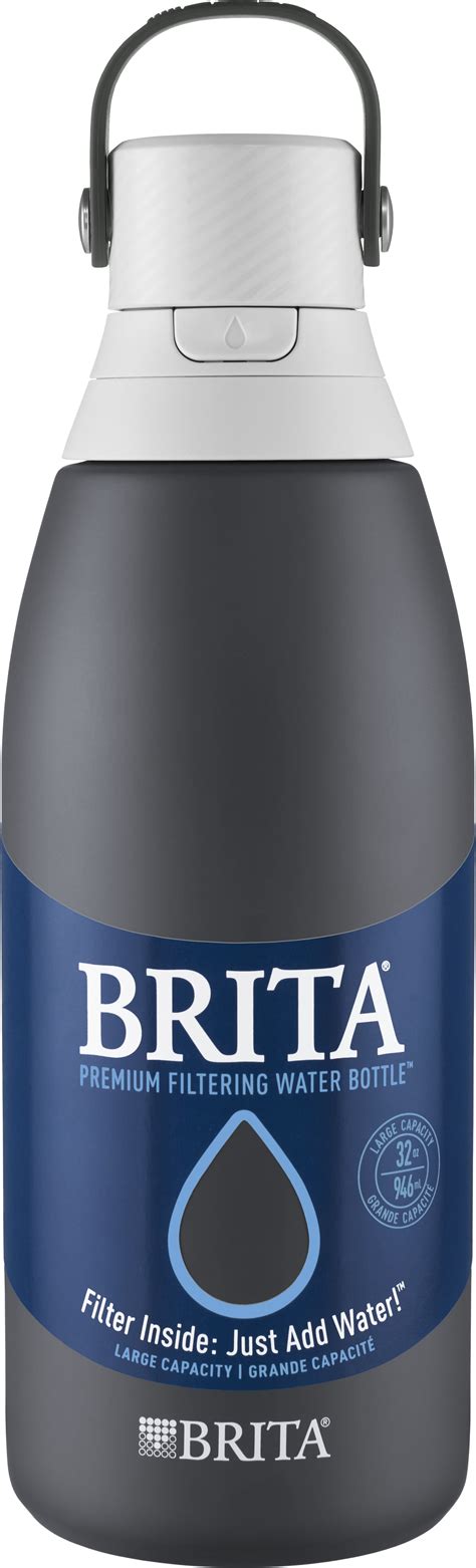 Brita? Stainless Steel Water Bottle with Filter, 32 Ounce Premium Filtered Water Bottle, BPA ...