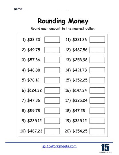 Free rounding to the nearest cent worksheet, Download Free rounding to the nearest cent ...