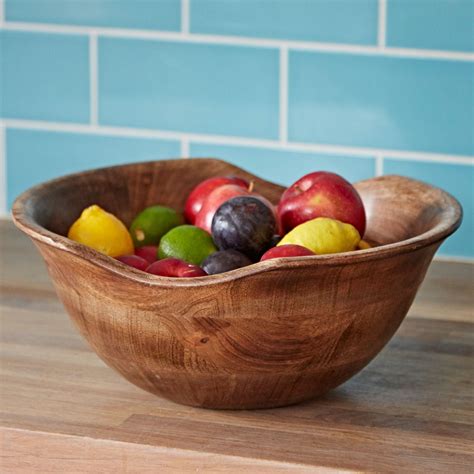 Natural Mango Wood Fruit Bowl Hand Carved Polished Wooden Bowl Fair Trade, Handmade and ...