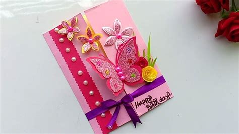 Beautiful Handmade Birthday card//Birthday card idea. in 2021 | Handmade birthday cards, Card ...