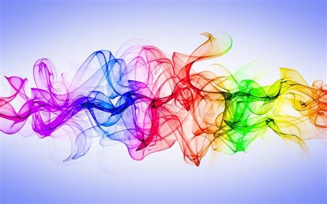 Colored smoke isolated on white and ... | Stock image | Colourbox