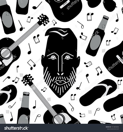 Beach Party Vector Seamless Pattern Background Stock Vector (Royalty ...