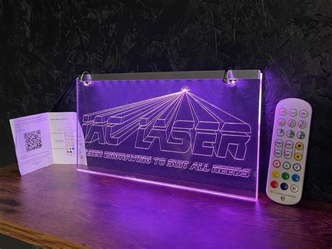 Custom LED Edge-lit Acrylic Signs medium - Etsy