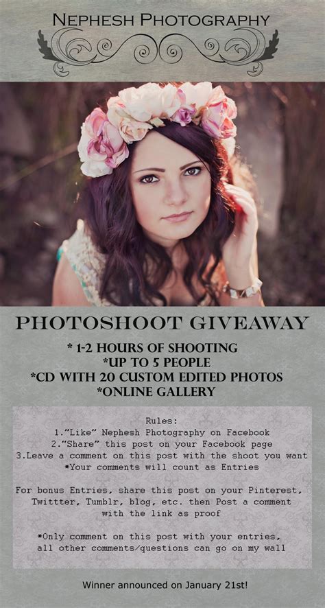 Photo shoot giveaway!!! | Photoshoot, Photo online, Photo editing