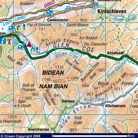 Glencoe Map : Photos, Diagrams & Topos : SummitPost