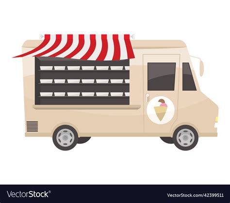 Ice cream truck Royalty Free Vector Image - VectorStock