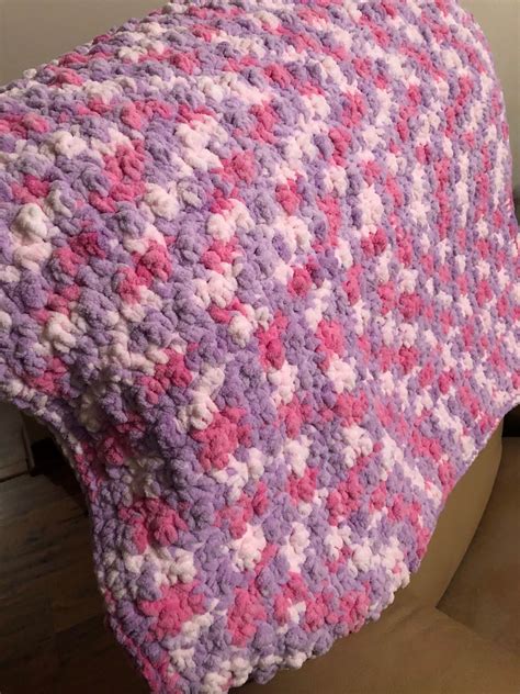 Chunky Chenille Crochet Blanket | Etsy