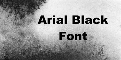 Arial Black Font Free Download