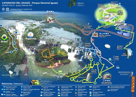 puerto iguazu argentina | Cataratas Del Iguazu – Map (Iguazu Waterfalls Map) | Lugares visitados ...