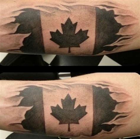 18 Patriotic Canadian Flag Tattoos - TattooBlend