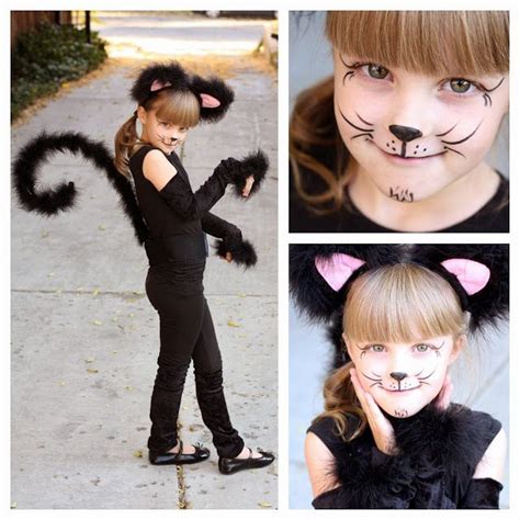 cat costume girls kitty halloween homemade easy | Cat costume diy, Cat ...