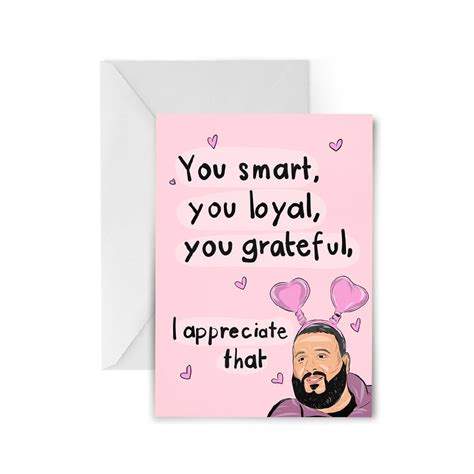 DJ Khaled You Smart Card Meme Funny Greeting Card Valentine Gift Love Valentines Day Card - Etsy