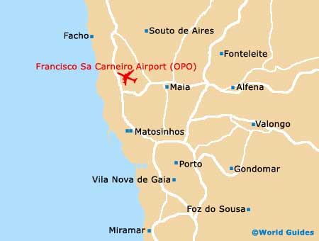 Map of Francisco Sa Carneiro Airport (OPO): Orientation and Maps for ...