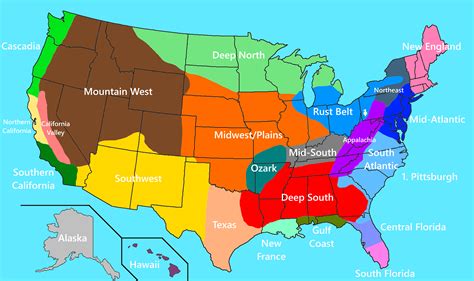 4th New and Improved Revised Regions of the United States Map : r/MapPorn